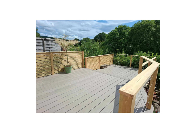 Finished decking area