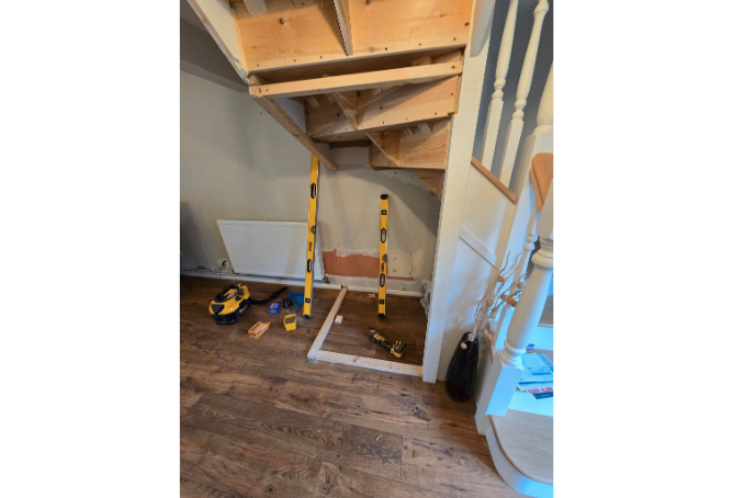 Understairs bespoke oak door