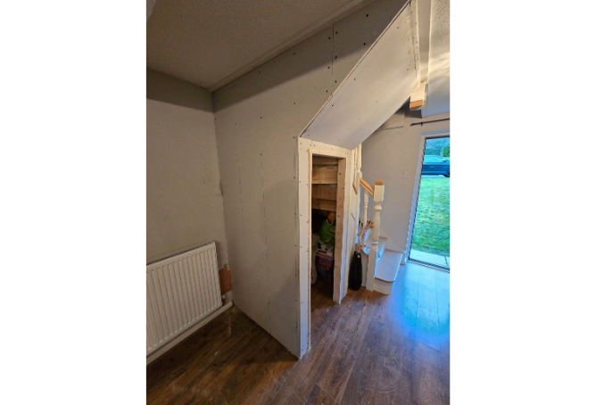 Understairs storage detail