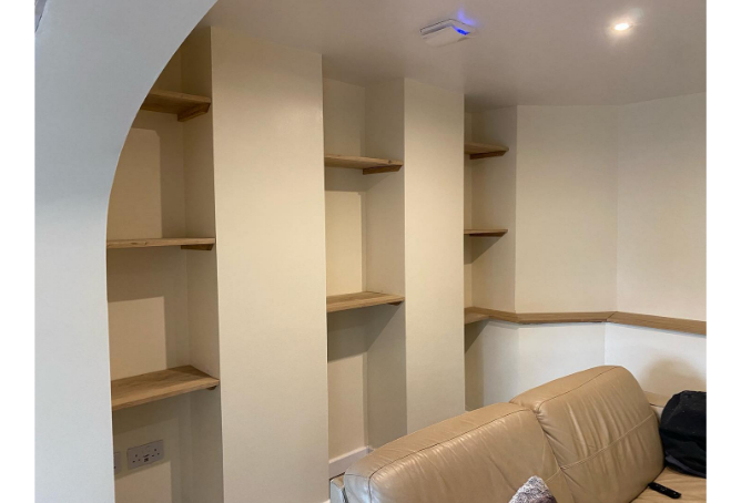 built-in shelving renovation in Cwmbran